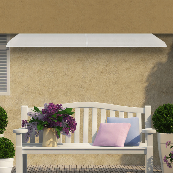 160 x 50 cm Cubierta transparente contra la lluvia, toldo para ventana, toldo para puerta de entrada