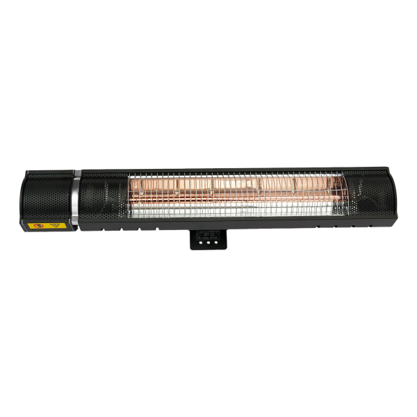 Calentador de pared infrarrojo lejano impermeable para exteriores - Negro