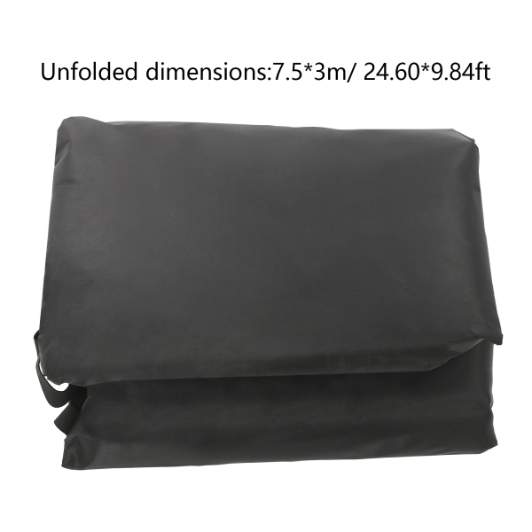 Funda protectora para RV de 5 x 3 m, color negro Funda protectora para RV de 5 x 3 m, color negro