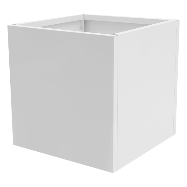 Jardinera cubo, Jardinera exterior interior, Jardinera exterior cuadrada, 20*20*20in, Blanco