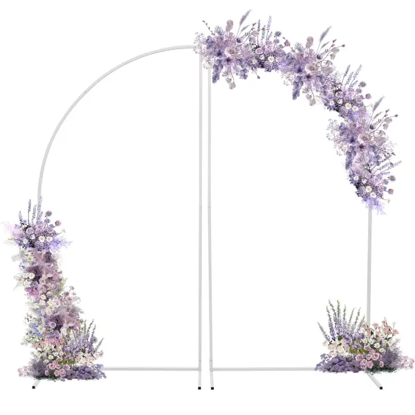 Marco de metal para arco de boda, marco de flores, arco de jardín, soporte de fondo para fotomatón 0.9m * 1.8m Blanco Marco de metal para arco de boda, marco de flores, arco de jardín, soporte de fondo para fotomatón 0.9m * 1.8m Blanco