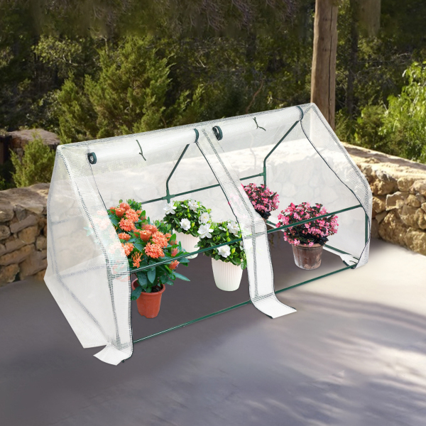 1.8*0.9*0.9m Invernadero pequeño, invernadero pequeño para balcón, invernadero de tomates con ventanas enrollables
