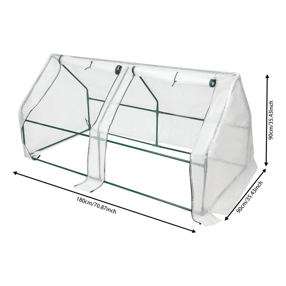 1.8*0.9*0.9m Invernadero pequeño, invernadero pequeño para balcón, invernadero de tomates con ventanas enrollables