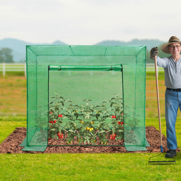 200x77x170cm Invernadero para Plantas, Kit de Invernadero con Ventana, Invernadero para Exteriores - Verde 200x77x170cm Invernadero para Plantas, Kit de Invernadero con Ventana, Invernadero para Exteriores - Verde