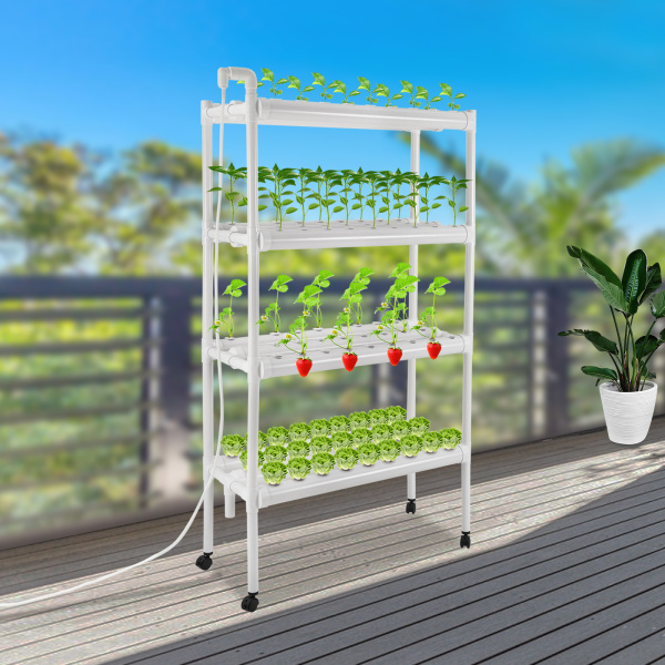 Kit de cultivo hidropónico, equipo de plantación hidropónica, 89*36*144cm sistema de cultivo hidropónico con cestas de cultivo