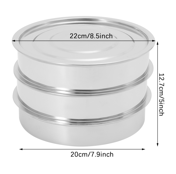 Caja para brotes germinados, recipiente para germinar semillas, con tapa, juego de brotes apilable, acero inoxidable