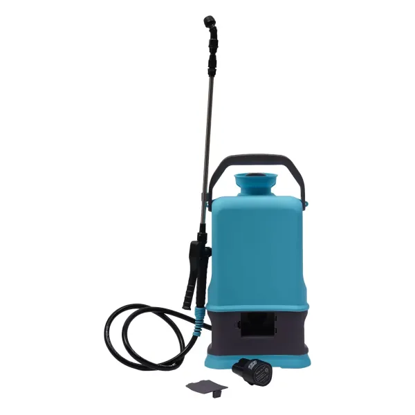 Pulverizador eléctrico de jardín de 5L con batería, pulverizador de jardín con lanza de 80 cm, para malas hierbas con 2 boquillas ajustables Pulverizador eléctrico de jardín de 5L con batería, pulverizador de jardín con lanza de 80 cm, para malas hierbas con 2 boquillas ajustables