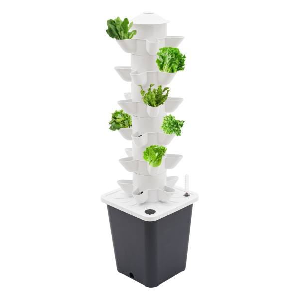 Kit de Cultivo Vertical Hidropónico de 30 Hoyos - Tanque de Aguas Grises
