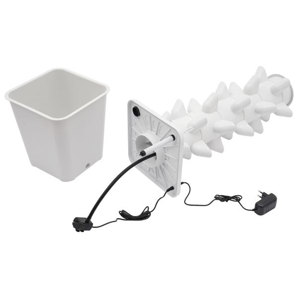 Kit de Cultivo Vertical Hidropónico de 30 Hoyos - Tanque de Agua Blanco