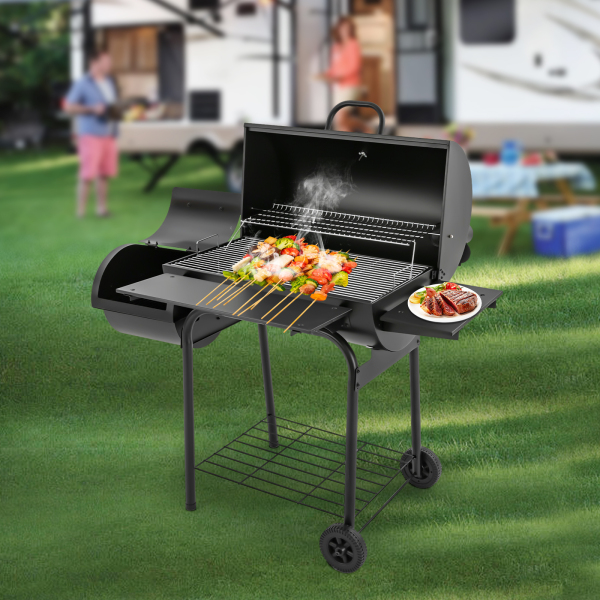 147*70*126cm Parrilla de carbón, Parrilla de carbón al aire libre, Parrilla de carbón negro para BBQ 147*70*126cm Parrilla de carbón, Parrilla de carbón al aire libre, Parrilla de carbón negro para BBQ