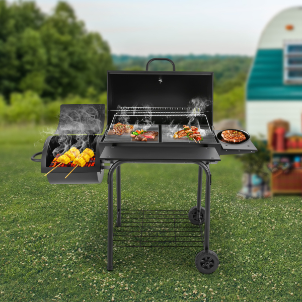147*70*126cm Parrilla de carbón, Parrilla de carbón al aire libre, Parrilla de carbón negro para BBQ 147*70*126cm Parrilla de carbón, Parrilla de carbón al aire libre, Parrilla de carbón negro para BBQ