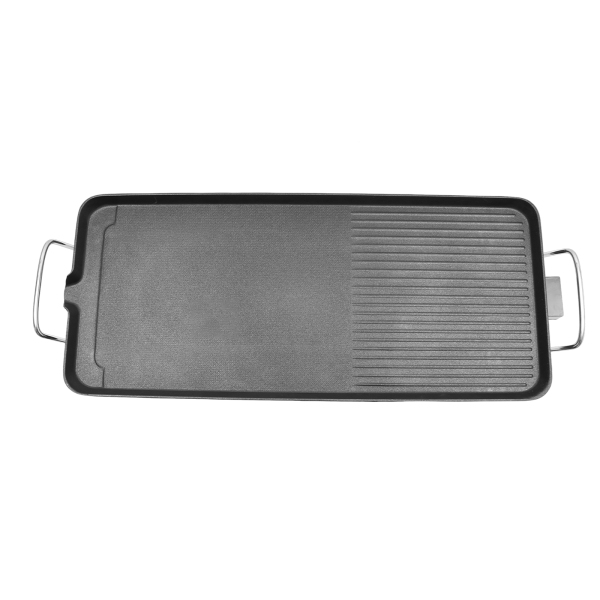 Barbacoa de exterior, Parrilla eléctrica, Barbacoa para exterior Camping Patio trasero, 1500W, 68*28*7cm, Negro