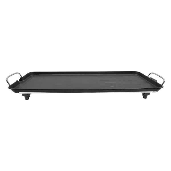 Barbacoa de exterior, Parrilla eléctrica, Barbacoa para exterior Camping Patio trasero, 1500W, 68*28*7cm, Negro