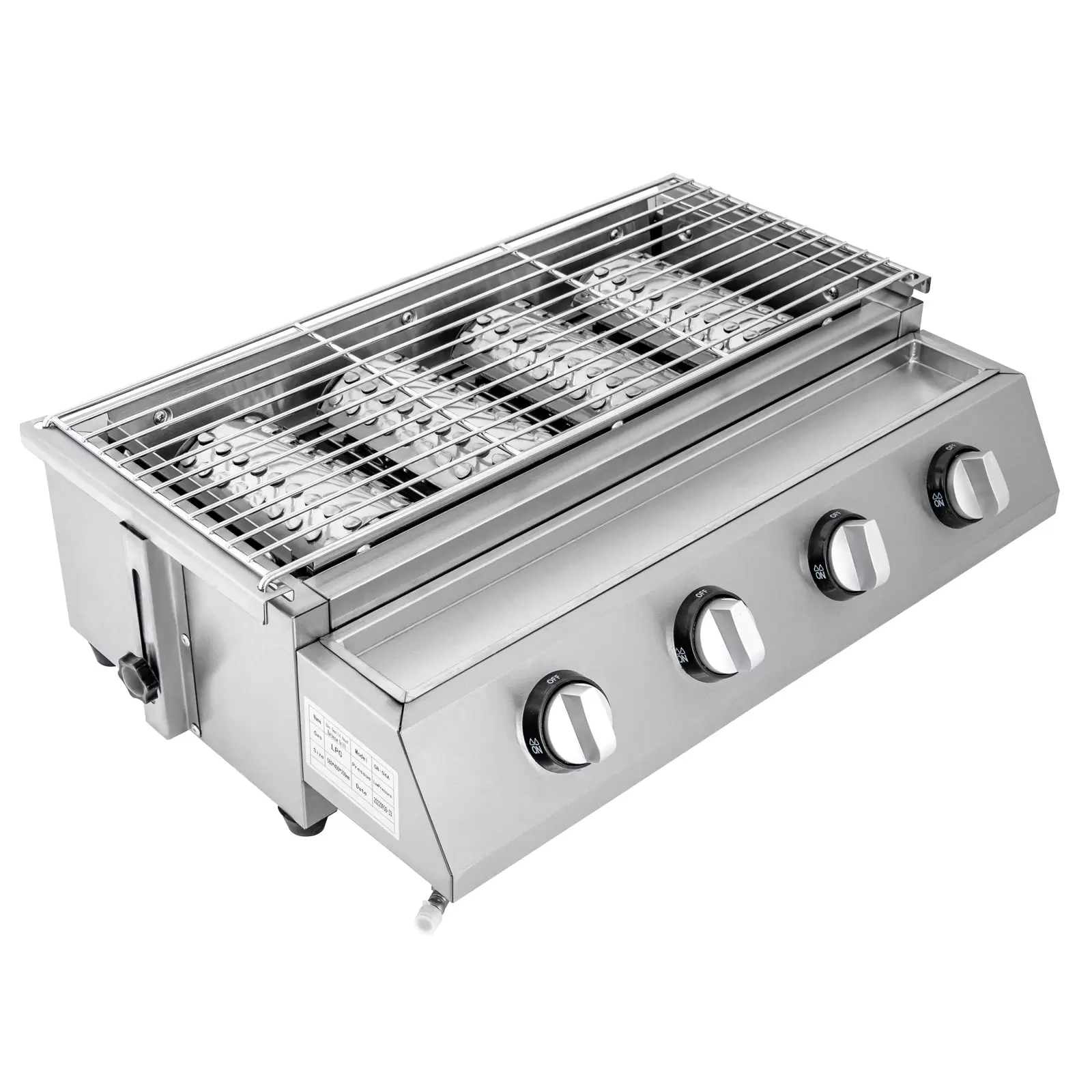 Fuerte capacidad de carga: este producto utiliza un marco de rejilla de acero inoxidable engrosado que tiene una fuerte capacidad de carga. Coloque los alimentos más pesados que no tiene que preocuparse por ello.    Bandeja de recogida de aceite: está equipada con una bandeja extraíble de aceite para mantener la superficie de trabajo limpia. Antes de cada barbacoa, solo necesita agregar una pequeña cantidad de agua en la bandeja de recogida para facilitar la limpieza.   Almohadilla de goma antideslizante: la parte inferior del dispositivo está equipada con una base de goma antideslizante que aumenta la estabilidad de la parrilla y evita que la parrilla raye la superficie de trabajo debido a la fricción.   Aplicación: esta barbacoa es adecuada para cualquier exterior, como patio trasero, jardín, terraza, cubierta y balcón, y otros lugares.