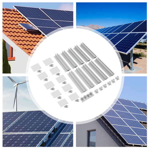 CNCEST Kit de montaje de panel solar soportes de panel solar soporte de panel solar