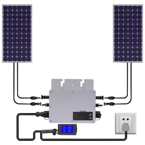 Inversor solar de microcuadrícula de 600 W, IP65, impermeable, micro inversor, identificación automática de CC a CA para panel solar