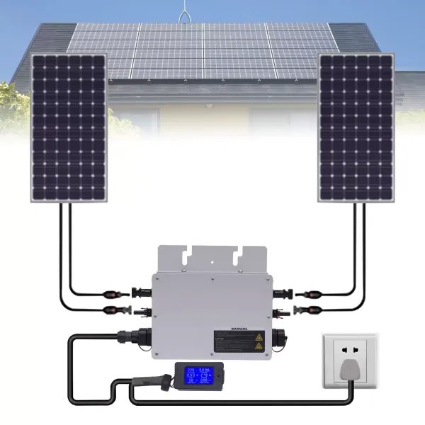 Inversor solar de microcuadrícula de 600 W, IP65, impermeable, micro inversor, identificación automática de CC a CA para panel solar