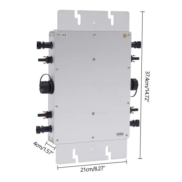 WVC 1200 W Solar Grid Tie Micro Inversor Impermeable IP65 con Pantalla LCD DC22-50V PV Entrada AC180-260V Salida para panel solar de 30V 36V WVC 1200 W Solar Grid Tie Micro Inversor Impermeable IP65 con Pantalla LCD DC22-50V PV Entrada AC180-260V Salida para panel solar de 30V 36V