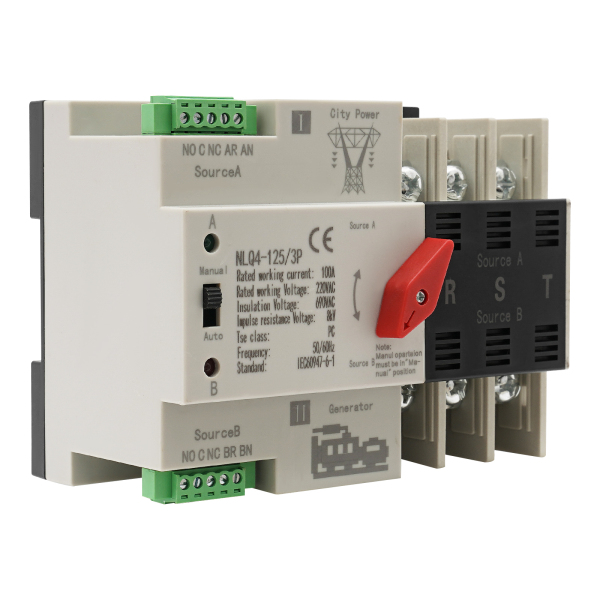 Interruptor de Transferencia Automático, 3P100A, 3P para Zonas Residenciales Urbanas