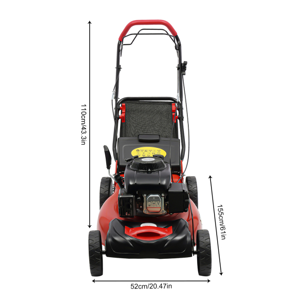Cortacésped de gas autopropulsado 3 en 1 con recogedor y motor de 4 tiempos, 20 pulgadas y 140 cc, 8 alturas ajustables Cortacésped de gas autopropulsado 3 en 1 con recogedor y motor de 4 tiempos, 20 pulgadas y 140 cc, 8 alturas ajustables