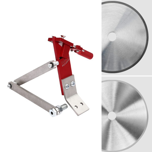 Afilador de cuchillas para cortacésped portátil, 25*25cm afilador de cuchillas para cortacésped recto y estándar