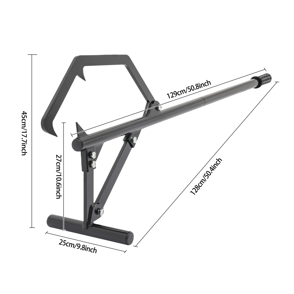 Elevador de Madera, Gancho Ajustable para Rodillo de Tala, Herramientas para Levantar Madera de 7,6 a 63 cm de Diámetro