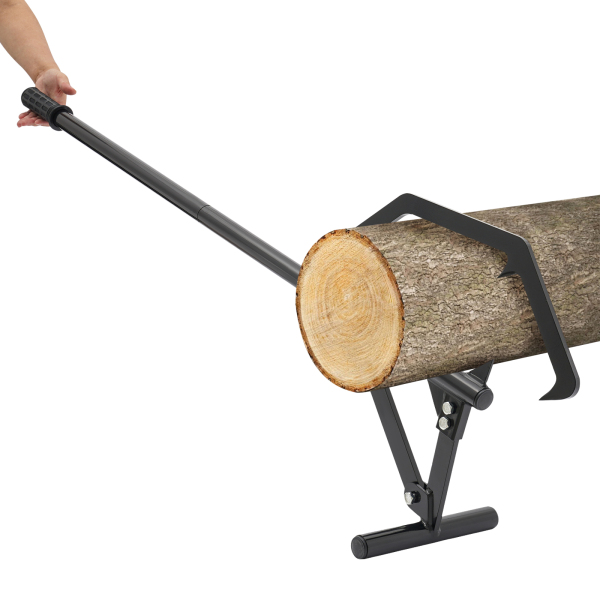 Elevador de Madera, Gancho Ajustable para Rodillo de Tala, Herramientas para Levantar Madera de 7,6 a 63 cm de Diámetro