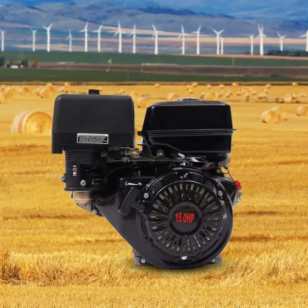 Motor de gasolina de 4 tiempos, 420 cc, 4 tiempos, refrigeración por aire forzada, motor de estacionamiento, con alarma industrial, 15 CV, 9000 W