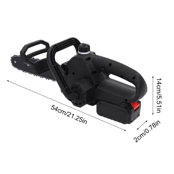 Motosierra inalámbrica de 21V, con barra de 10 pulgadas y cadena para extremidades y ramas pequeñas, incluye batería de iones de litio y cargador