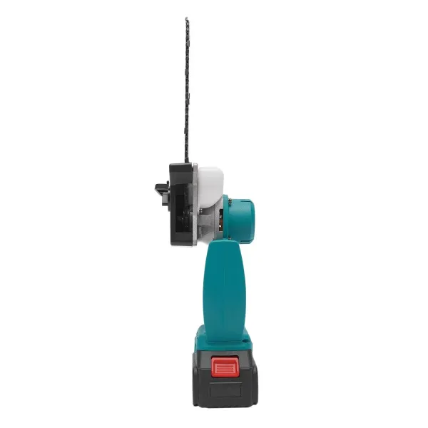 Motosierra de batería de 8 pulgadas, motosierra de una mano + cargador + 2 baterías de 120 W