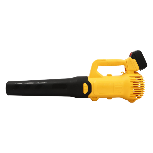 Soplador de hojas sin cable con 2 pilas, Soplador de mano sin cable, Salida de aire: 3.3m³/min, 82*17*25cm, 3000W, Amarillo