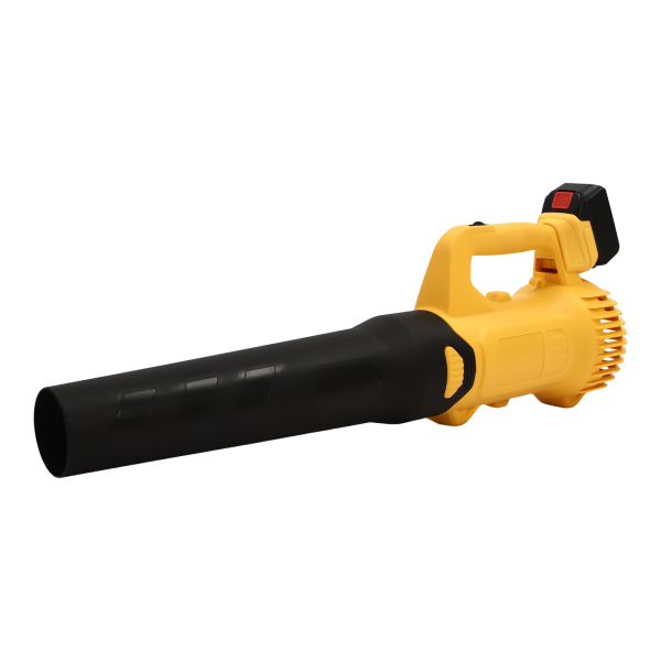 Soplador de hojas sin cable con 2 pilas, Soplador de mano sin cable, Salida de aire: 3.3m³/min, 82*17*25cm, 3000W, Amarillo