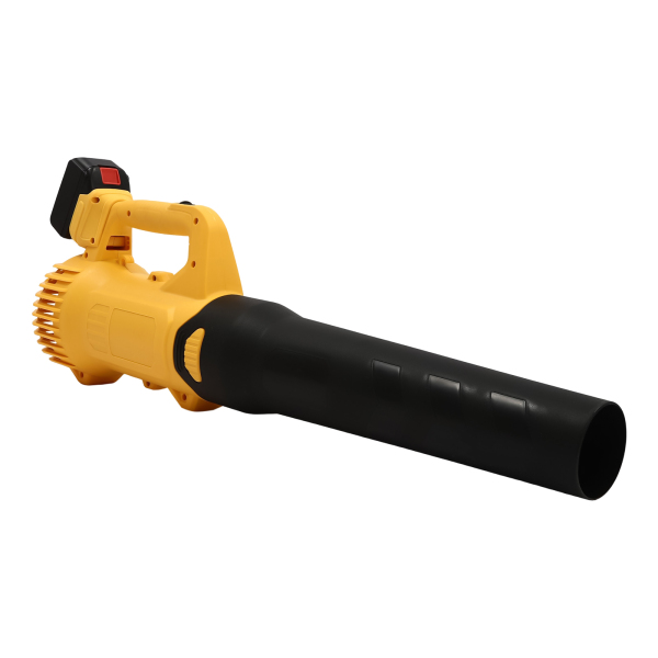 Soplador de hojas sin cable con 2 pilas, Soplador de mano sin cable, Salida de aire: 3.3m³/min, 82*17*25cm, 3000W, Amarillo