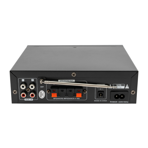 Amplificador, Amplificador de audio, Receptor amplificador de audio doméstico, 20,4*19,6*5,8cm, Negro