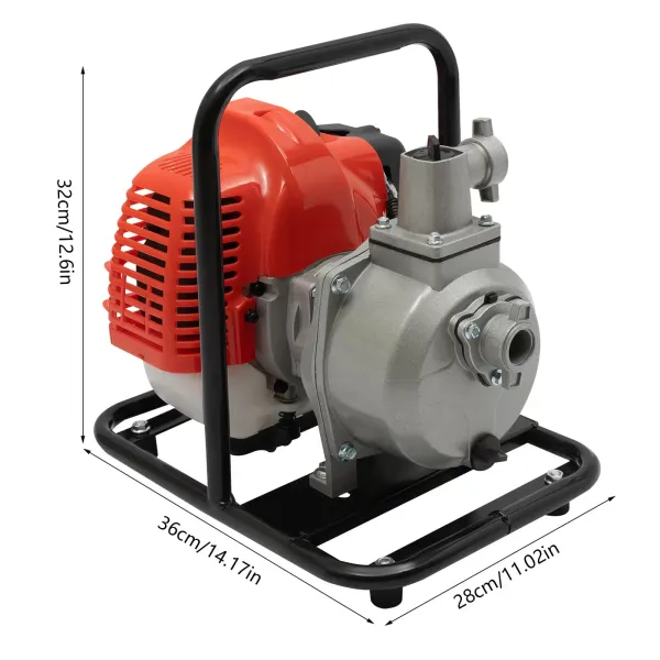 CNCEST Bomba de agua de gasolina, 43 cc, 20.000 l/h, bomba de agua sucia con motor de 2 tiempos, altura de extracción de 80 m CNCEST Bomba de agua de gasolina, 43 cc, 20.000 l/h, bomba de agua sucia con motor de 2 tiempos, altura de extracción de 80 m