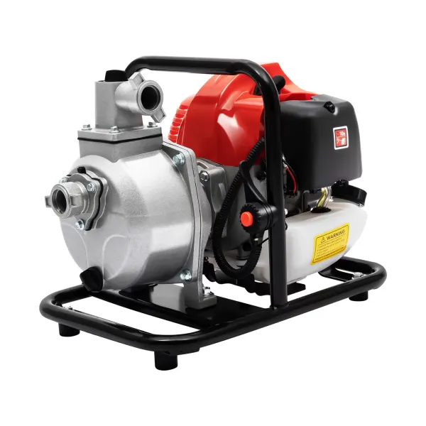 CNCEST Bomba de agua de gasolina, 43 cc, 20.000 l/h, bomba de agua sucia con motor de 2 tiempos, altura de extracción de 80 m