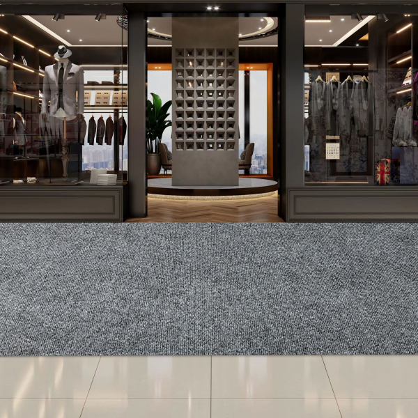 3*1.2m Alfombra para interior/exterior, alfombra antideslizante, alfombra de entrada, Gris