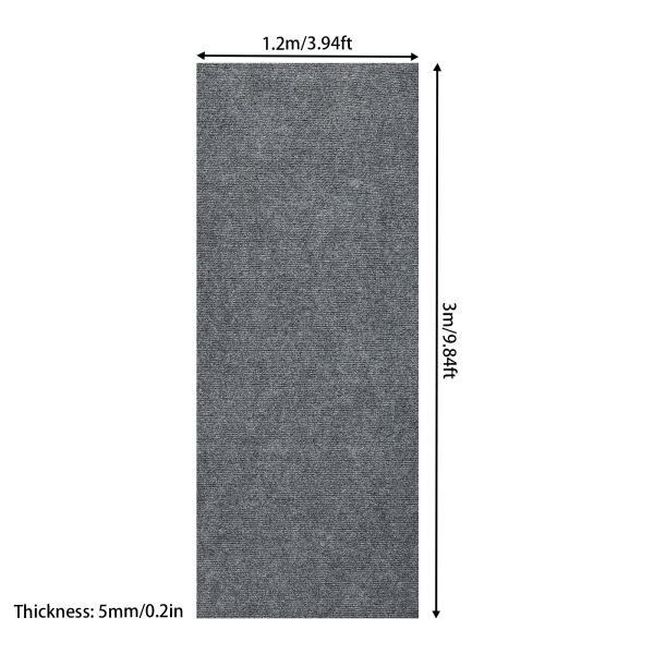 3*1.2m Alfombra para interior/exterior, alfombra antideslizante, alfombra de entrada, Gris 3*1.2m Alfombra para interior/exterior, alfombra antideslizante, alfombra de entrada, Gris