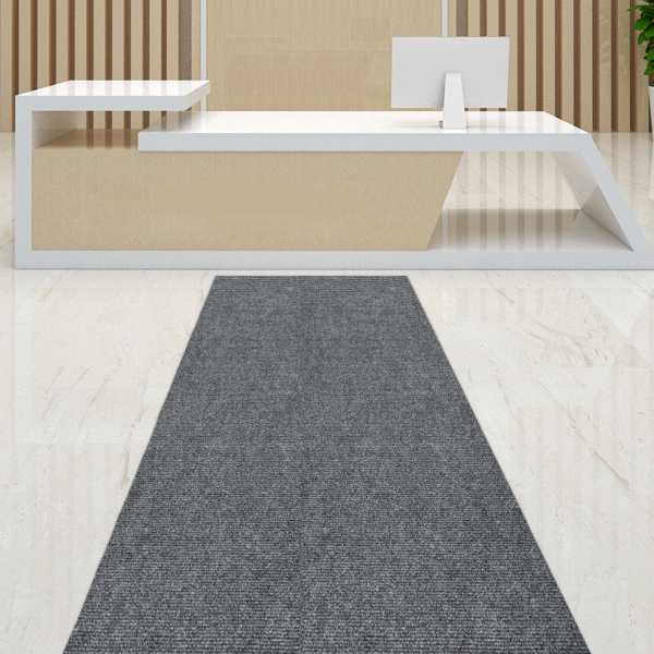 3*1.2m Alfombra para interior/exterior, alfombra antideslizante, alfombra de entrada, Gris