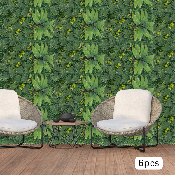 6 piezas de 40 x 60 cm para paredes verdes, paredes de vegetación artificial, fondo de pared de vegetación artificial 6 piezas de 40 x 60 cm para paredes verdes, paredes de vegetación artificial, fondo de pared de vegetación artificial