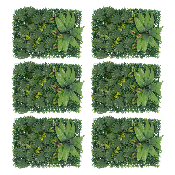 6 piezas de 40 x 60 cm para paredes verdes, paredes de vegetación artificial, fondo de pared de vegetación artificial