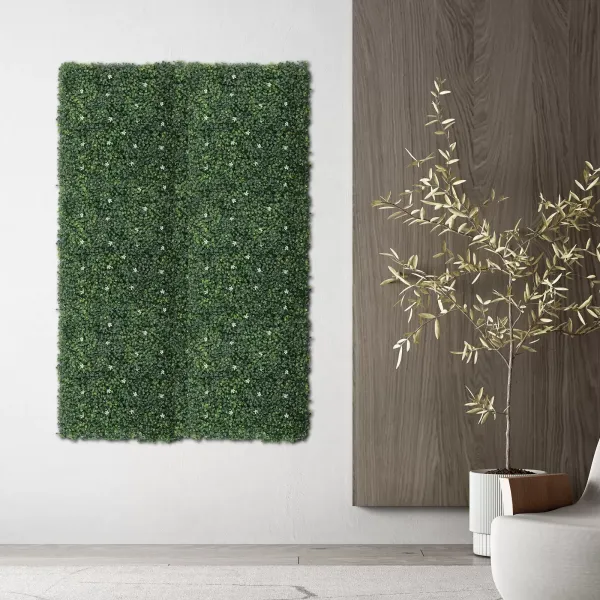 6 unidades de protección visual artificial seto de polietileno, 50 x 50 cm, para terraza, jardín, valla, patio, aceras