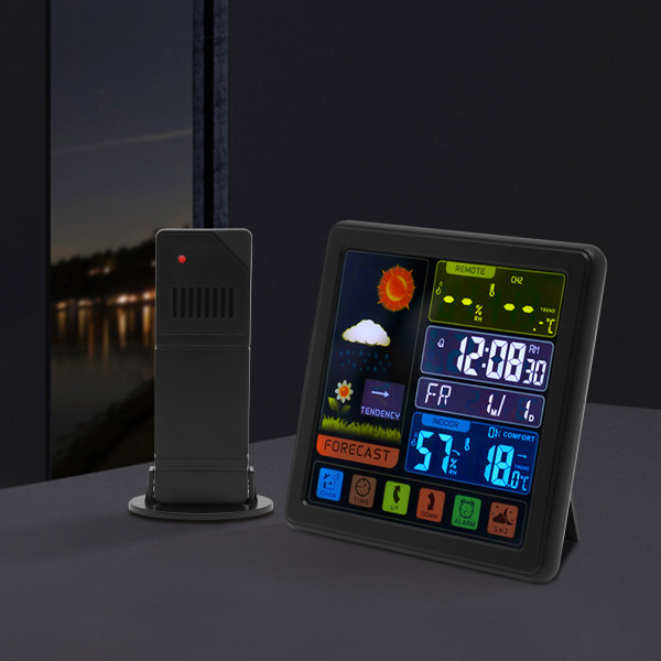 Estación meteorológica Termómetro Monitor inalámbrico de temperatura y humedad con sensor alimentado por batería Estación meteorológica Termómetro Monitor inalámbrico de temperatura y humedad con sensor alimentado por batería