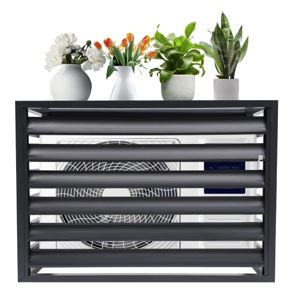 Valla para aire acondicionado 1.5P de cuatro lados 100x70x50 - Gris oscuro Valla para aire acondicionado, Pantalla de privacidad para aire acondicionado