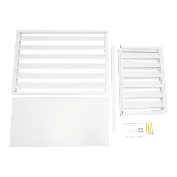 Valla de aire acondicionado 1.5P de cuatro lados 100*70*50 - blanca Pantalla de cerca para aire acondicionado, pantalla de privacidad para aire acondicionado