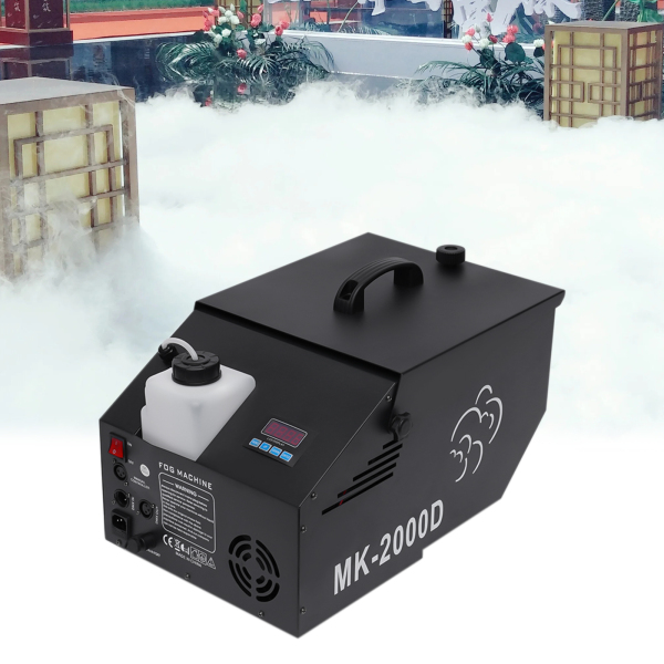 Máquina de humo baja de Lying Smoke Machine DMX Fog Machine Stage Fogger 1200 W con cubierta de humo remota inalámbrica 80-100 ㎡, 5000 CFM