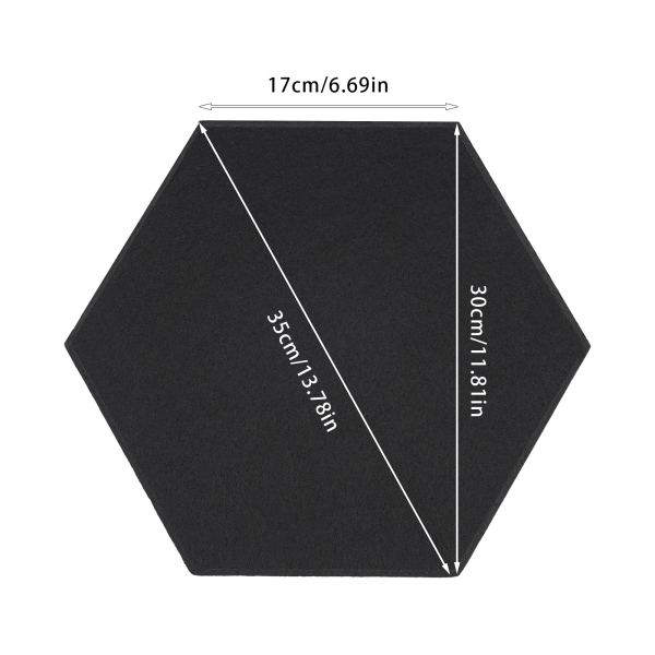 12 piezas Pared insonorizante de alta densidad para decoración de paredes y tratamiento acústico, 30*35cm, Negro