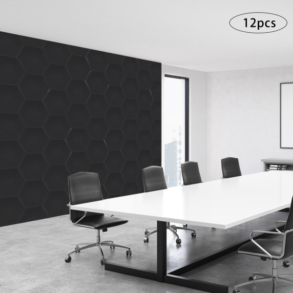 12 piezas Pared insonorizante de alta densidad para decoración de paredes y tratamiento acústico, 30*35cm, Negro 12 piezas Pared insonorizante de alta densidad para decoración de paredes y tratamiento acústico, 30*35cm, Negro