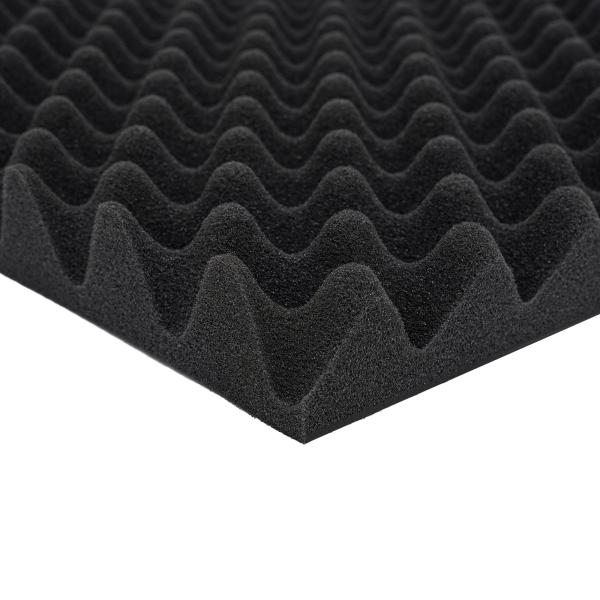 10 Piezas de Espuma Acústica, Esteras de Insonorización Autoadhesivas - 50 x 50 x 5 cm (Negro)