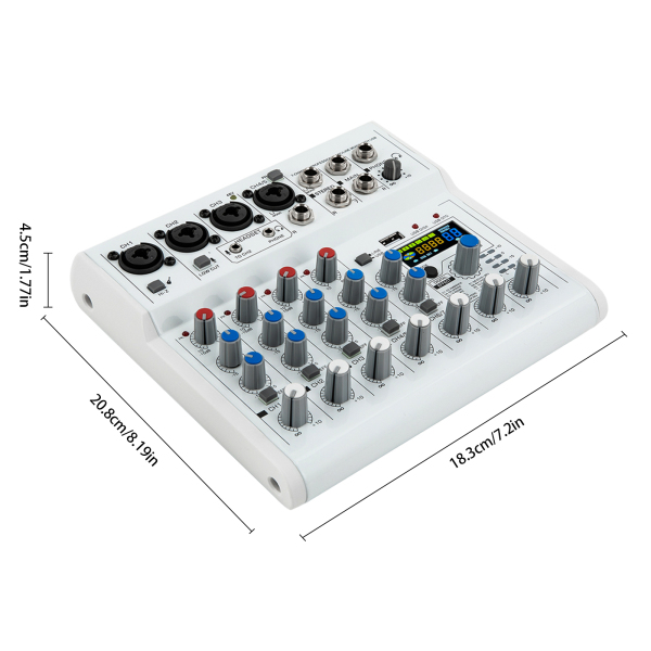 7 canales Consolas de mezcla en vivo estéreo, mezclador de audio Mezclador de música, 88 tipos de efectos digitales DPS 7 canales Consolas de mezcla en vivo estéreo, mezclador de audio Mezclador de música, 88 tipos de efectos digitales DPS